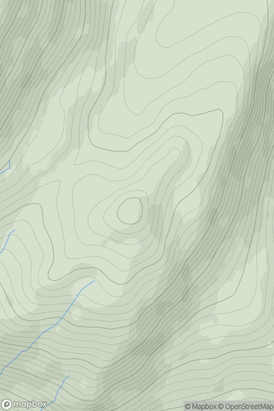 Thumbnail image for Creagan a' Chaise [Fort William to Loch Treig & Loch Leven] showing contour plot for surrounding peak